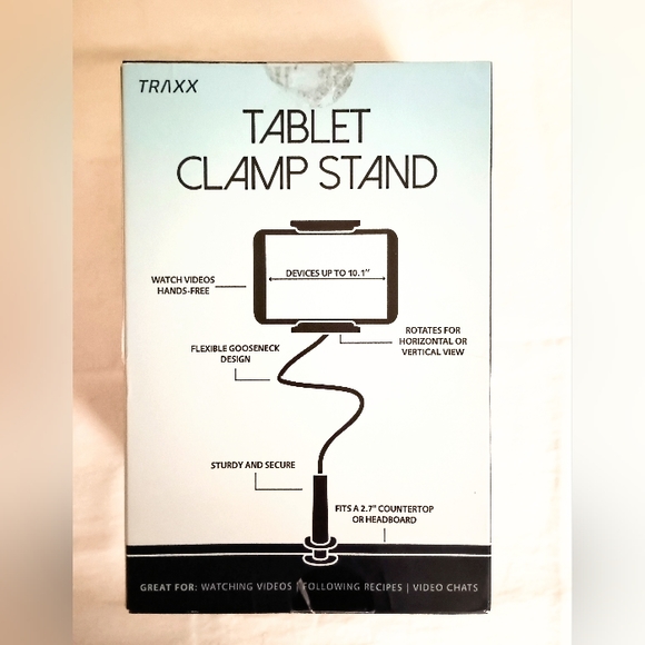 Traxx Adjustable/Flexible Tablet Clamp Stand for Hands Free Video - Picture 6 of 7